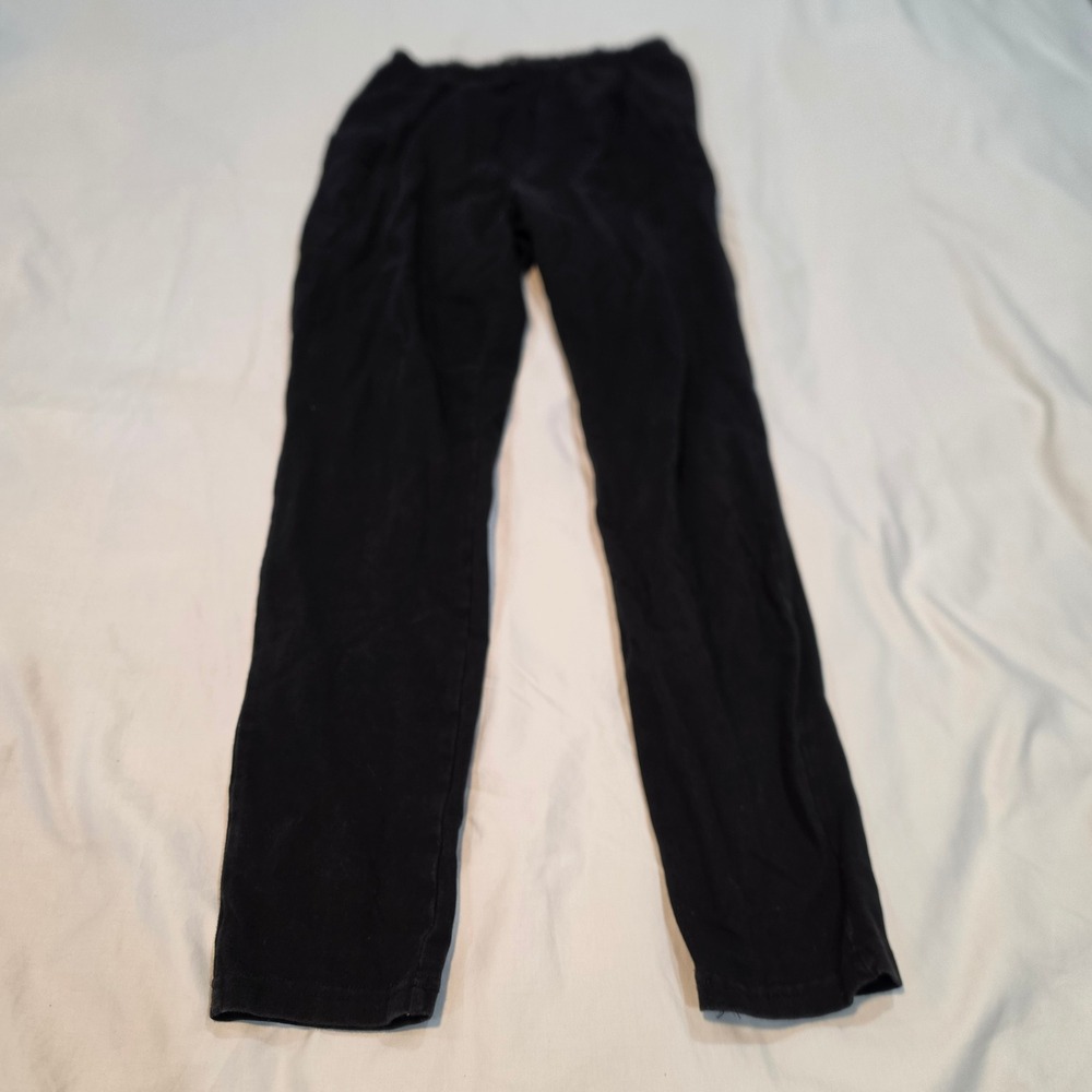 Woman Within Leggings Womens 14/16 M Black Excellent Stretch Cotton Blend Pants